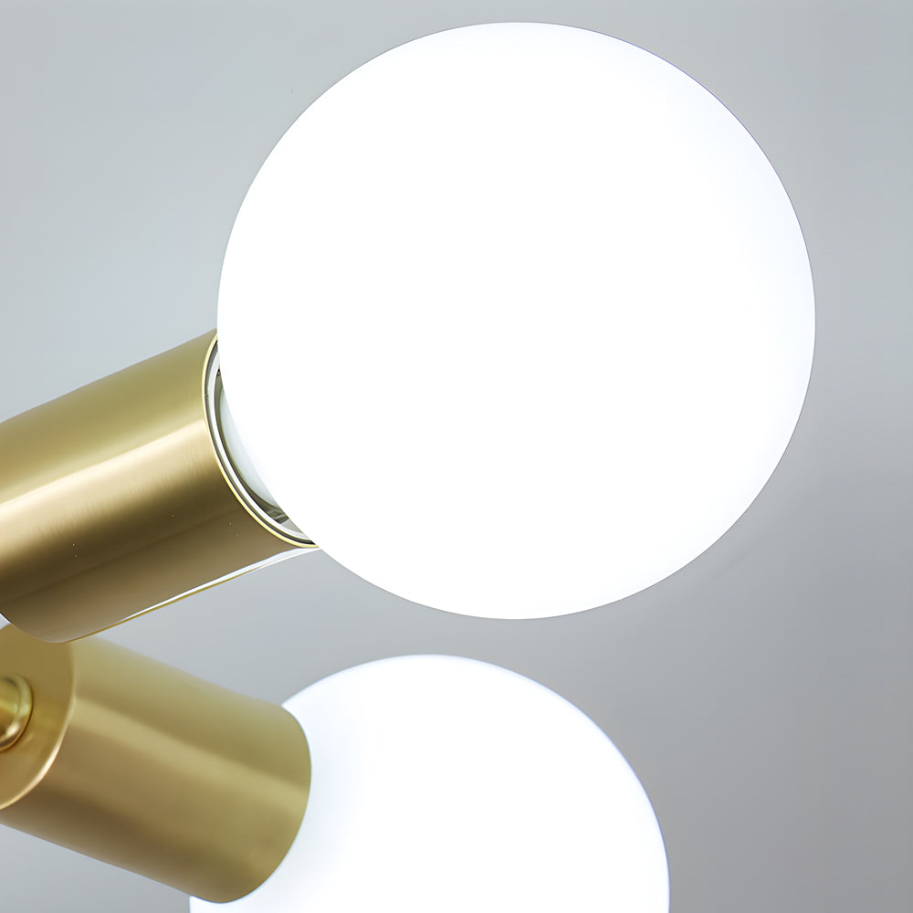 4 6 8 Light Curved Arms White Shade Modern Ceiling Light Fixture