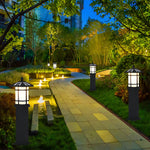 Solar-Powered LED Bollard Lights with Asian-Inspired Design for Modern Outdoor Spaces
