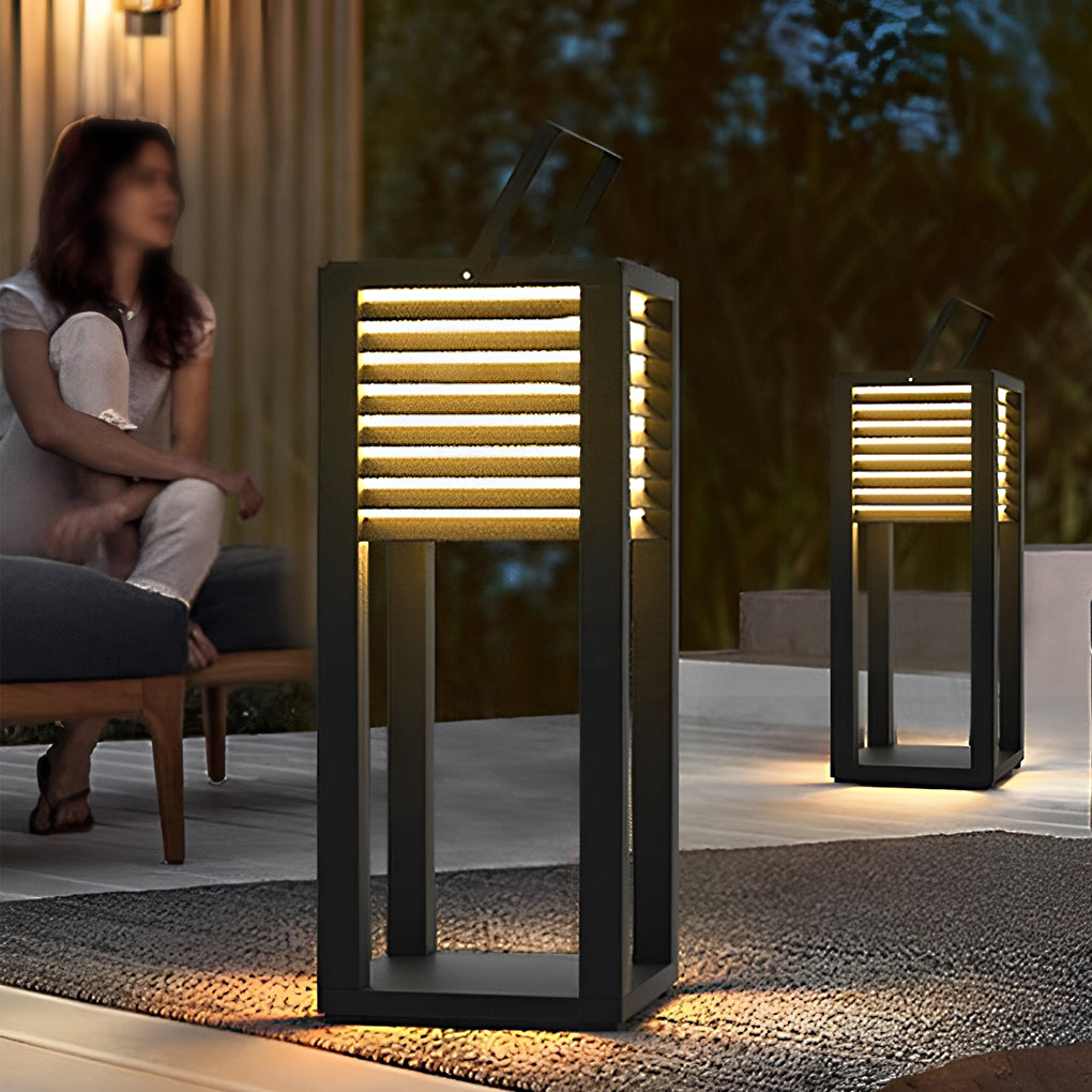 Square Portable Lawn Lamp Ha077704