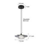 Dia 7 Led 3 Step Dimming Glass Italian Kitchen Pendant Lighting