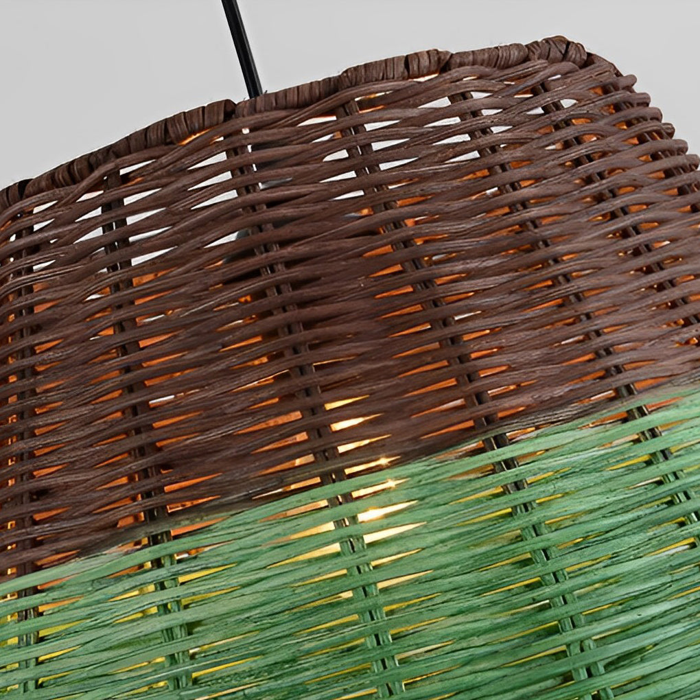 Retro Rattan Industrial Style Pendant Light Li002351