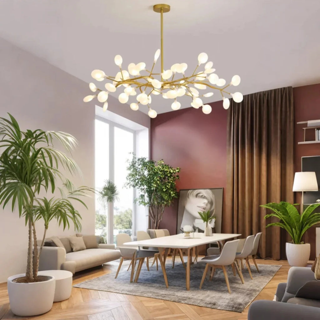 Creativity Firefly Led Chandelier Black Gold For Living Room Bedroom Hall Home Decor Indoor Lighting Minimalist Ceiling Pendant