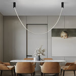 Flexible Long Leather Belts Pendant Light Ha082620