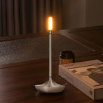 Cordless Portable Candle Wick Led Minimalist Table Lamp