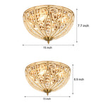 Crystal Adorned Roman Style Flush Mount Ceiling Fixture