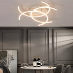 Personality Lines Led Dimmable With Remote Control Modern Ceiling Light Fixture Li002744