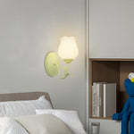 1 2 Lights Flowers Glass Three Step Dimming Green Modern Wall Lights Indoor