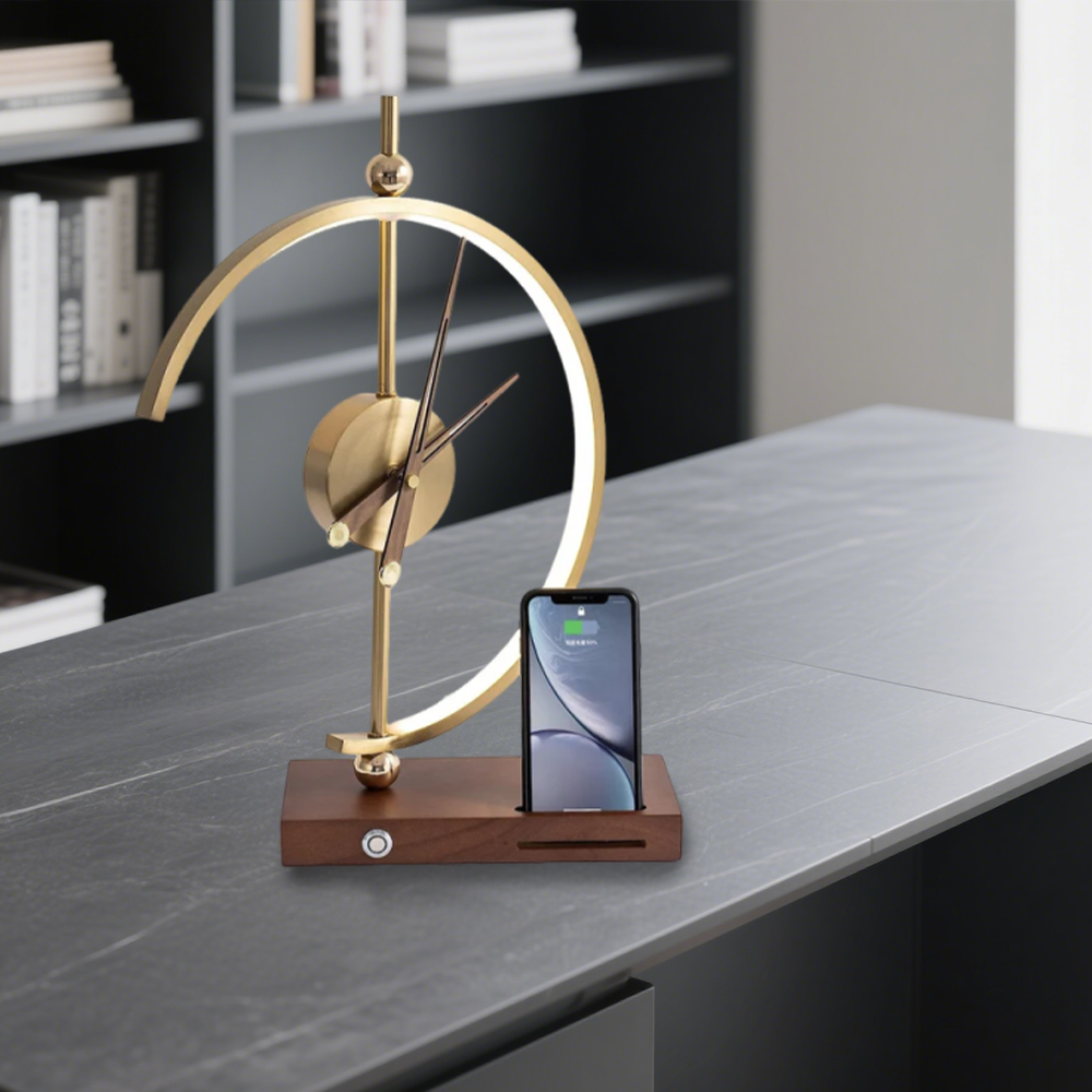 Chic Luxury Lamp Clock