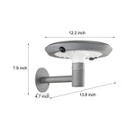 Round Solar Powered Led Outdoor Wall Light With Motion Sensor