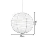Large Paper Lantern Cage Chandelier