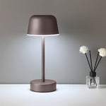 Tunable Metal Finish Table Lamp In Hat Style