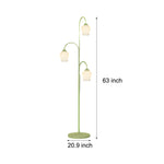 3 Light Green Flower Dimmable Arc Hanging Tuilp Floor Lamp