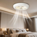 Macaron Simple Stylish Bedroom Ceiling Fan With Led Lights