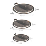 Black Glass Led Flush Mount Ceiling Light