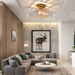 Crystal Glass Nordic Simple New Modern Led Chandelier Lights Living Loft Study Room Aisle Corridor Flats Lamps Indoor Lighting