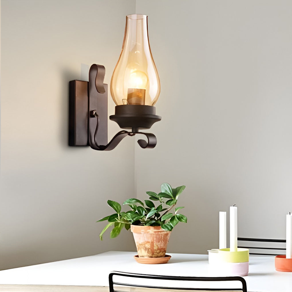 Retro Glass E27 Wall Lamp