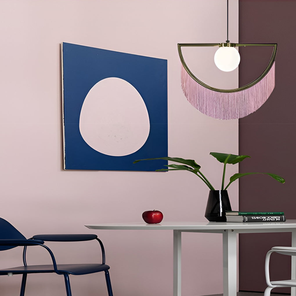 Pink Tassels Creative Led Pendant Light Li001998