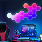 Hexagon Cellular Shaped Rgbic Intelligent Modern Wall Lamp Sconces Lighting