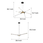 3 8 Light Led Dimmable Linear Sputnik Chandelier For Living Room