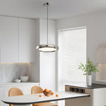 Modern 1 3 Light Black Chrome Round Metallic Led Pendant Light