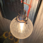 Spherical Glass Cracked Pattern Ceiling Lamp Li001924