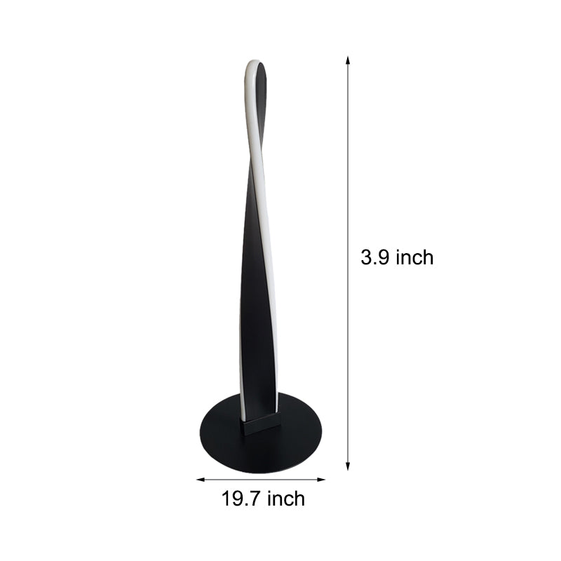 Minimalist Twisted Flast Column Led Art Iron Acylic Table Lamp
