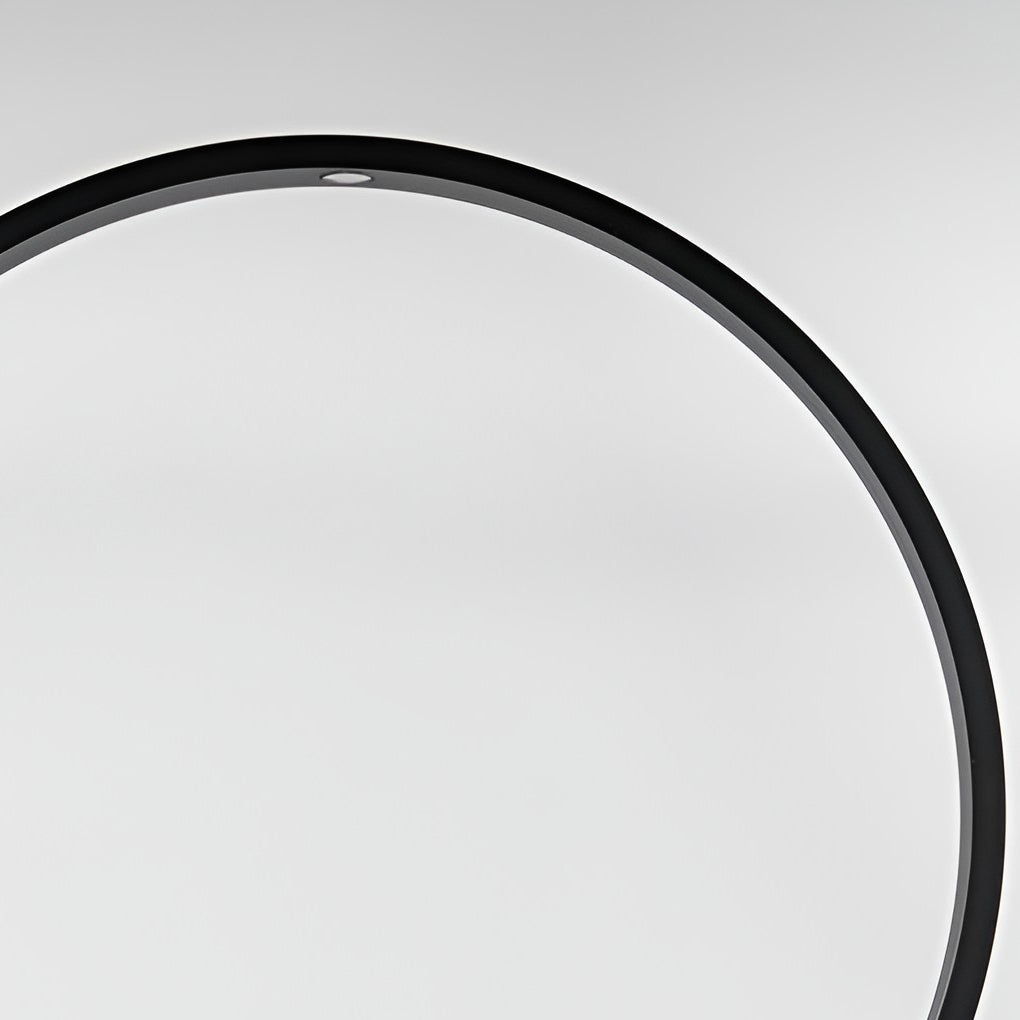 Modern Black LED Pathway Light with Circular Ring Design for Landscape and Garden