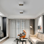 Square Grid LED Downlight Spotlight, 24° Beam, Surface Mount, Modern Architectural Ceiling Light