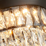 20 Black Crystal Retractable Blades Ceiling Fan With Led Lights