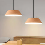 15 74 Inch Round Wood Japanese Style Led Pendant Light