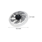 12 2 In Low Profile 7 Blades Led Flush Mount Ceiling Fan