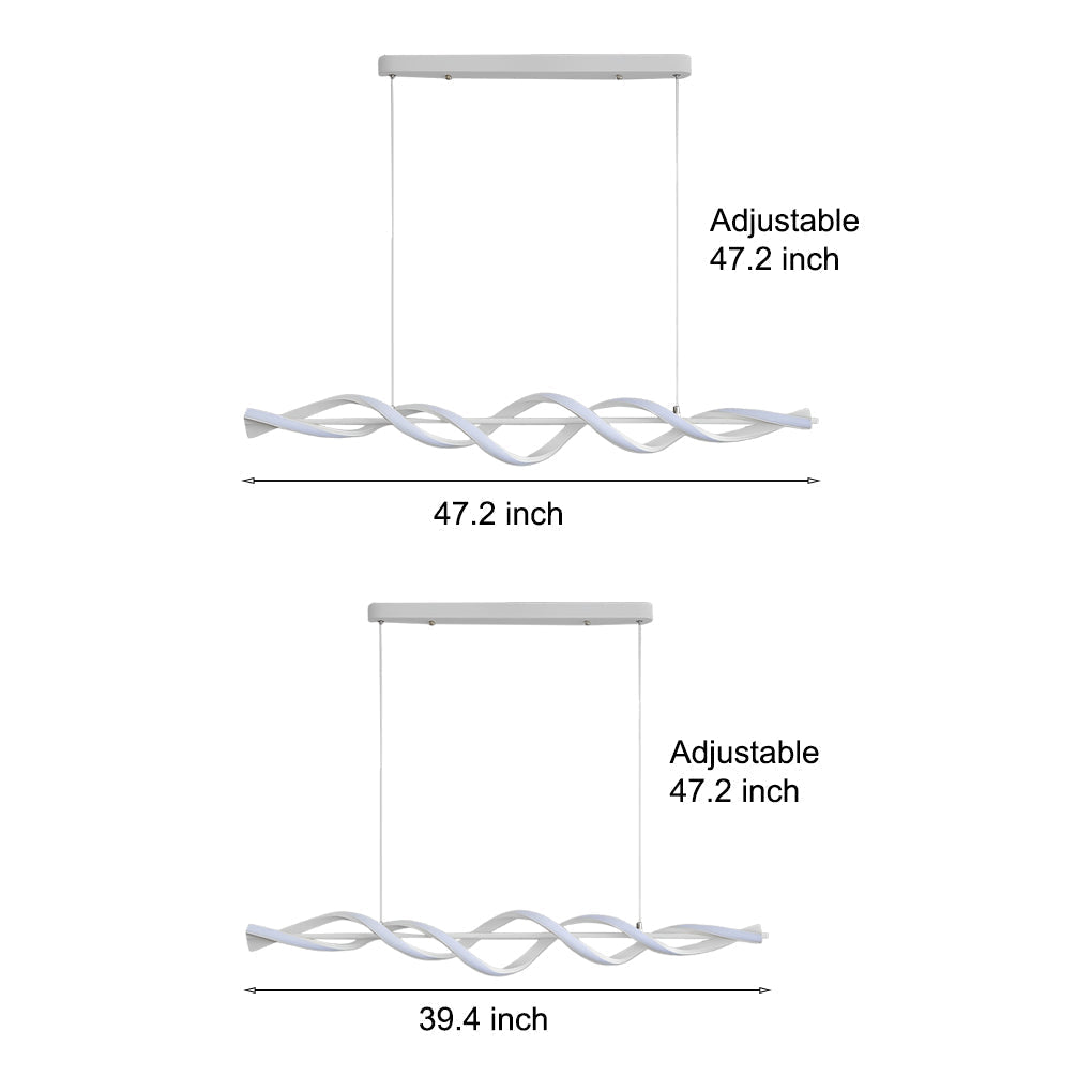 Long Strip Waves Dining Room Chandelier Ha098551