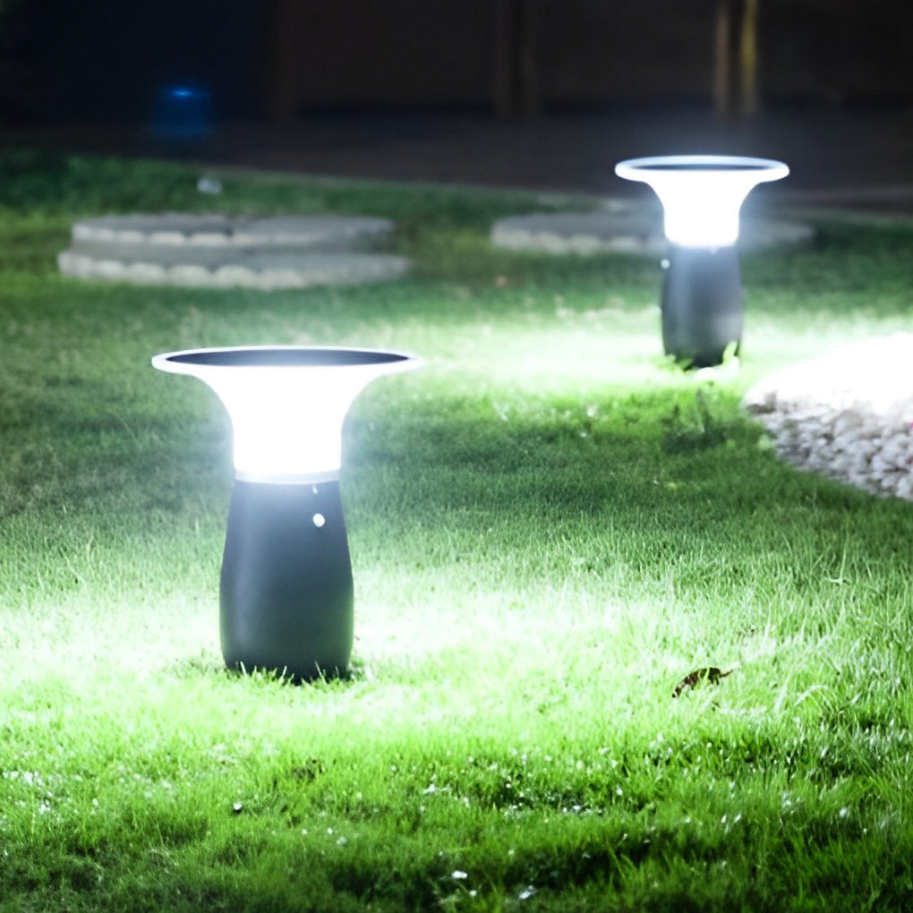 Modern Solar Path Downlights 360° Black LED Landscape Lighting