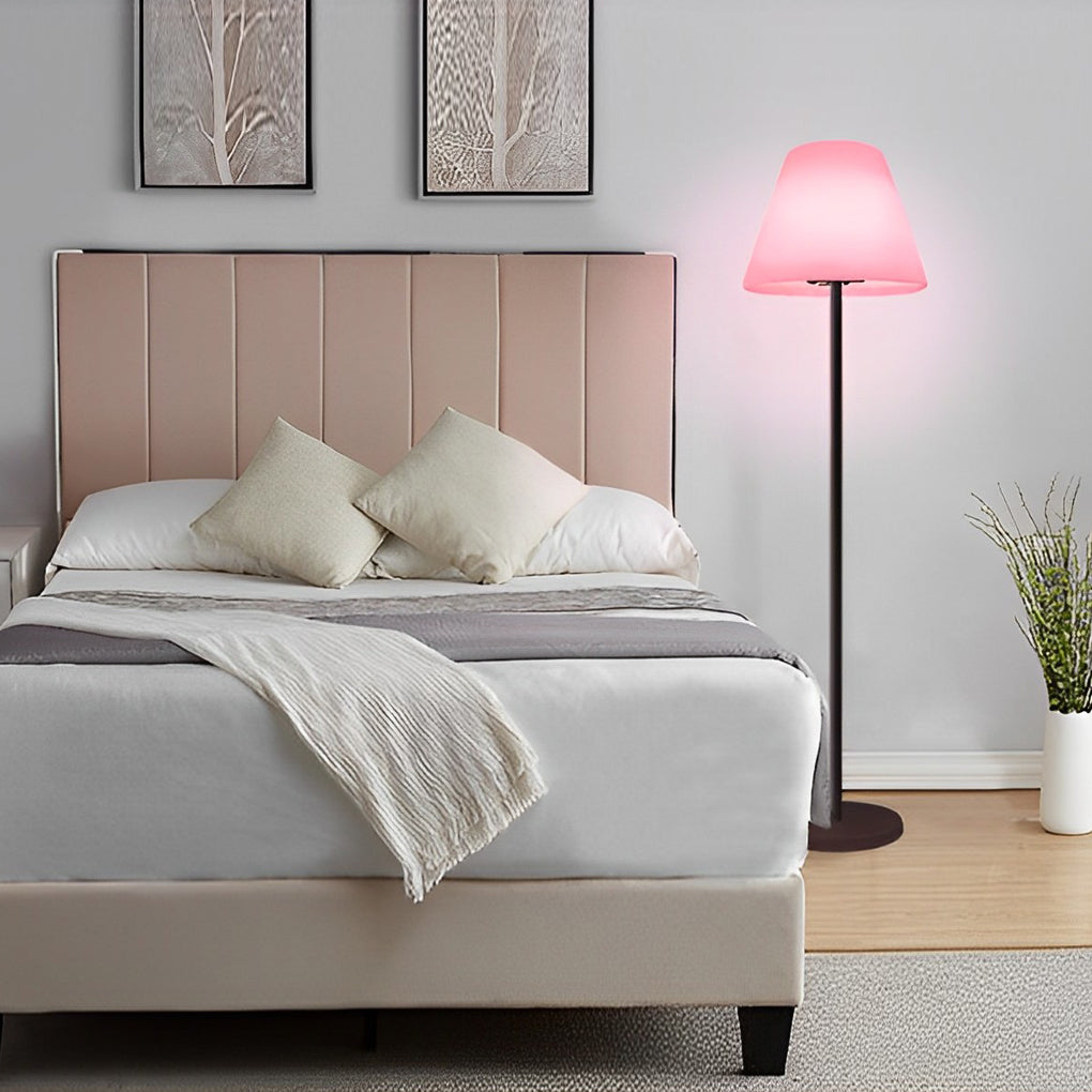 Modern Intelligent Led Metal And Shaded Floor Lamp
