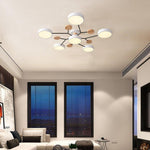 Orbital Sputnik Semi Flush Mount LED Chandelier in Metal and Acrylic
