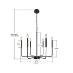 6 Lights Candlestick Chandelier Ha098569