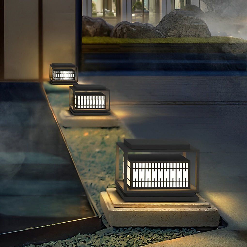 Square Vintage Design Outdoor Pillar Lights Li002112