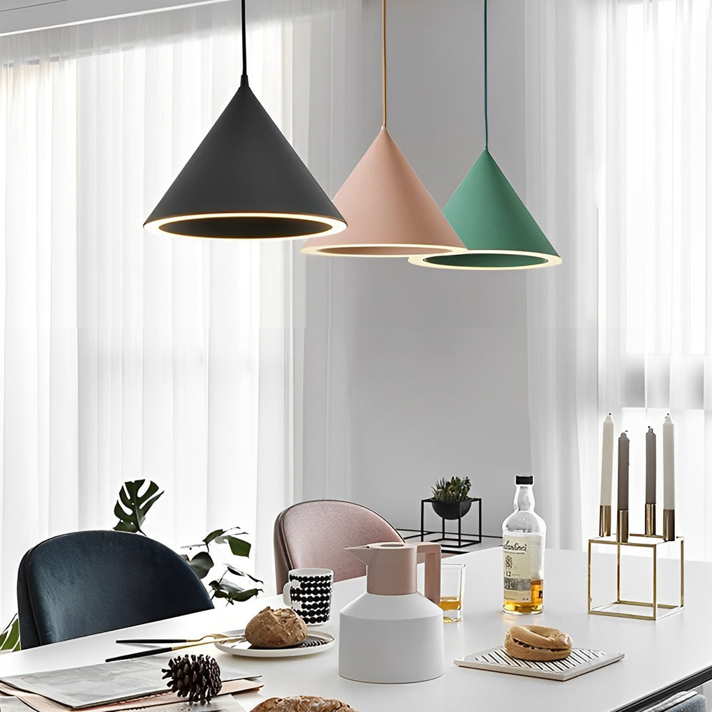 Conical Led Macaron Color Nordic Pendant Light Li002188