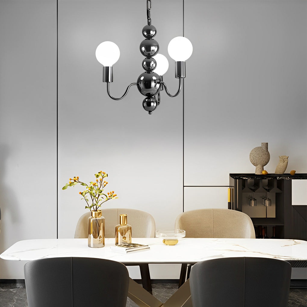 Aurelia Glass Globe Chandelier — Modern French Minimalist Pendant Light