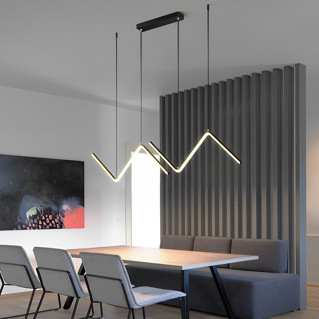 Wavy Linear Led Nordic Pendant Light Ha075738