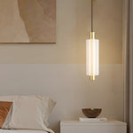 1 2 3 Heads Acrylic Cylinder Pendant Lights Modern Hanging Lamp In Gold Black
