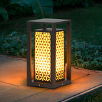 Modern Floral LED Pathway Light for Garden and Lawn – Black