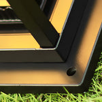 Square Black Solar Pathway Lights with Ribbed Glass Shade for Modern Outdoor Spaces