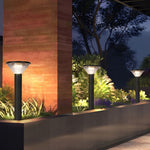 Tapered Solar LED Pathway Light in Black Aluminum for Modern Outdoor Spaces