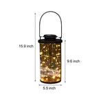 Portable Solar Lanterns Glass Cylinder Firefly Jar Led Lights
