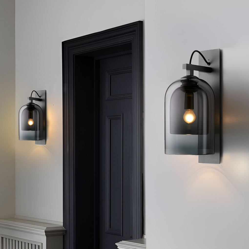 Glass Iron Nordic Plug In Wall Lamp