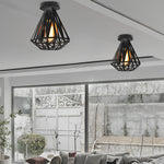 Retro Cage Led Ceiling Light Ha085021