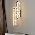 Double Strip Three Step Dimming Light Led Crystal Modern Wall Lamp Wall Sconce Lighting