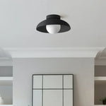 Minimalist Metal Semi Flush Light