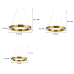 Gold Ring Pendant Light Modern Luxury Led Suspension